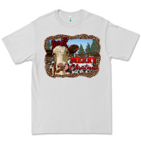 Dove Grey merry christmas heifer cow with farm Premium Tee - RanaPortraitStore