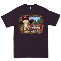 Plum merry christmas heifer cow with farm Premium Tee - RanaPortraitStore