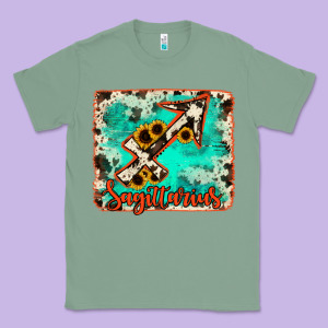 Sagittarius Turquoise Cowhide Classic Tee Designed By Ranaportraitstore