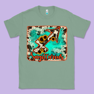 Sagittarius Turquoise Cowhide Classic Tee Designed By Ranaportraitstore