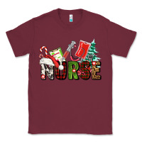 Burgundy Christmas nurse Classic Tee - AdoDesignShop