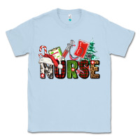 Dusty Blue Christmas nurse Classic Tee - AdoDesignShop