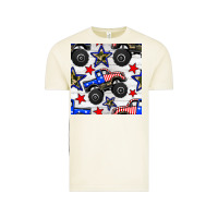 Vintage Arctic usa monster truck seamless pattern Vintage Tee - BundleAndBundleShop