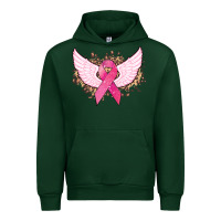 Forest Green Cancer ribbon angel wings Cancer Awareness Urban Hoodie - HowdyJamesFarm
