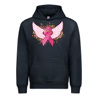 Navy Cancer ribbon angel wings Cancer Awareness Urban Hoodie - HowdyJamesFarm