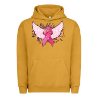 Pigment Peanut Butter Cancer ribbon angel wings Cancer Awareness Urban Hoodie - HowdyJamesFarm