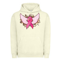 Pigment Pistachio Cancer ribbon angel wings Cancer Awareness Urban Hoodie - HowdyJamesFarm