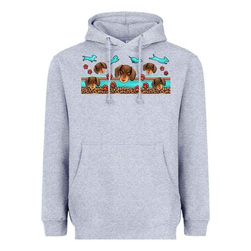 Dachshund Wiener Dog Heavyweight Hoodie by Jasminsmagicworld | Teevron