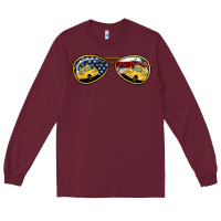 Burgundy bus driver american sunglasses Long Sleeve Tee - Jasminsmagicworld