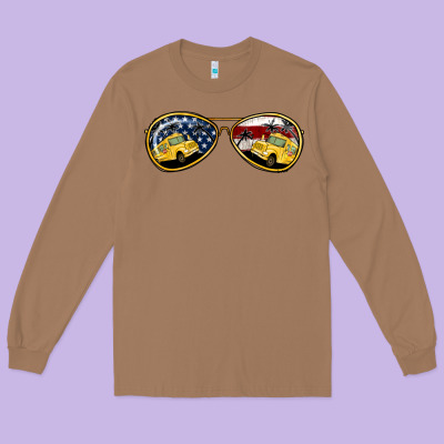 Bus Driver American Sunglasses Long Sleeve Tee Designed By Jasminsmagicworld