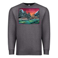 Charcoal Heather Colorado Scenery Map Premium Sweatshirt - Bettercallsaul