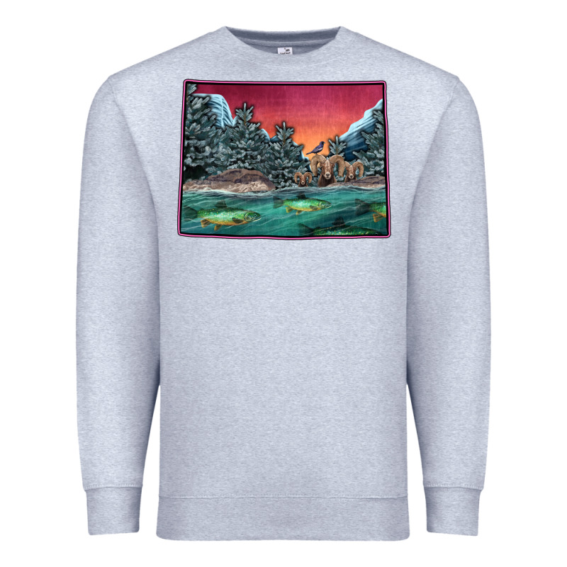 Colorado Scenery Map Premium Sweatshirt by Bettercallsaul | Teevron