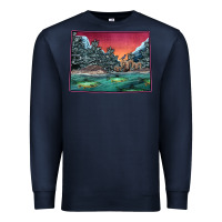 Navy Colorado Scenery Map Premium Sweatshirt - Bettercallsaul