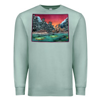 Seafoam Colorado Scenery Map Premium Sweatshirt - Bettercallsaul