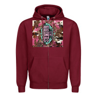 Burgundy senior 2023 Zipper Hoodie - NancyCooperArtShop
