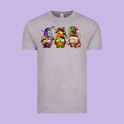 Hallothanksmas Gnome Vintage Tee Designed By Adodesignshop