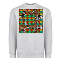 Heather Grey western autism seamless pattern Heavyweight Sweatshirt - Artiststas
