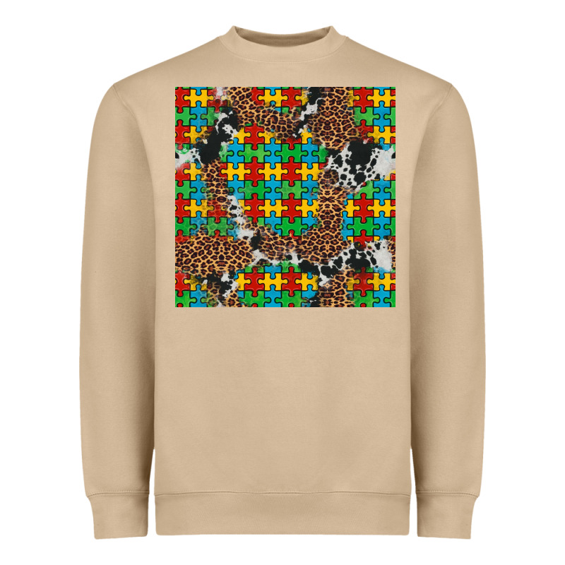 Western Autism Seamless Pattern Heavyweight Sweatshirt by Artiststas | Teevron