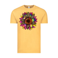 Vintage Mustard tie dye leopard sunflower Vintage Tee - Artiststas