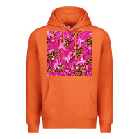 Carrot breast cancer with ribbon and butterfly seamless p Premium Hoodie - texasbilliewilder