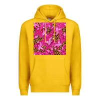 Lemon breast cancer with ribbon and butterfly seamless p Premium Hoodie - texasbilliewilder