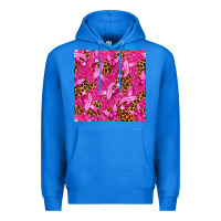 True Royal breast cancer with ribbon and butterfly seamless p Premium Hoodie - texasbilliewilder