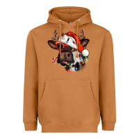 Meerkat Christmas cow with antlers Heavyweight Hoodie - Jasminsmagicworld