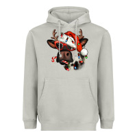 Moon Dust Christmas cow with antlers Heavyweight Hoodie - Jasminsmagicworld