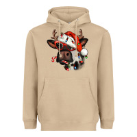 Mushroom Christmas cow with antlers Heavyweight Hoodie - Jasminsmagicworld
