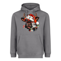 Storm Christmas cow with antlers Heavyweight Hoodie - Jasminsmagicworld
