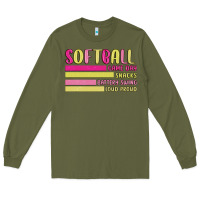 Army Green retro softball png Long Sleeve Tee - JahusDesignShop