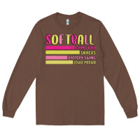 Chestnut retro softball png Long Sleeve Tee - JahusDesignShop