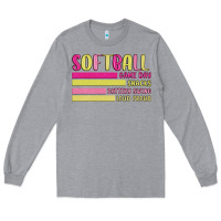 Heather Grey retro softball png Long Sleeve Tee - JahusDesignShop