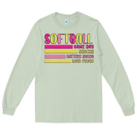 Matcha retro softball png Long Sleeve Tee - JahusDesignShop
