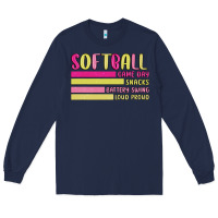 Navy retro softball png Long Sleeve Tee - JahusDesignShop