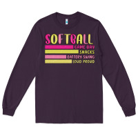 Plum retro softball png Long Sleeve Tee - JahusDesignShop
