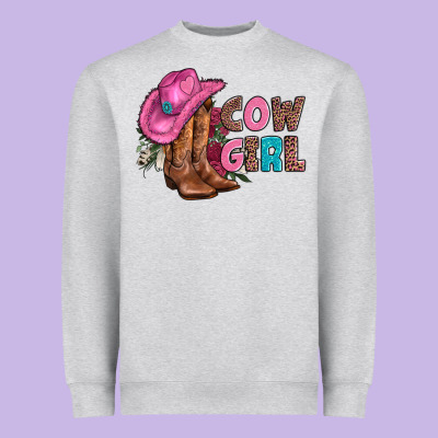 Valentine Day Boots Hat And Roses Heavyweight Sweatshirt Designed By Adodesignshop