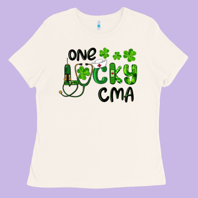 Ladies Tee one lucky certified medical assistant cma
