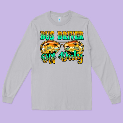 Bus Driver Off Duty Long Sleeve Tee Designed By Jasminsmagicworld