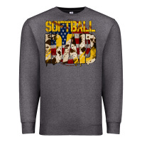 Charcoal Heather American Softball Dad Premium Sweatshirt - Bettercallsaul