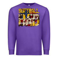 Purple American Softball Dad Premium Sweatshirt - Bettercallsaul