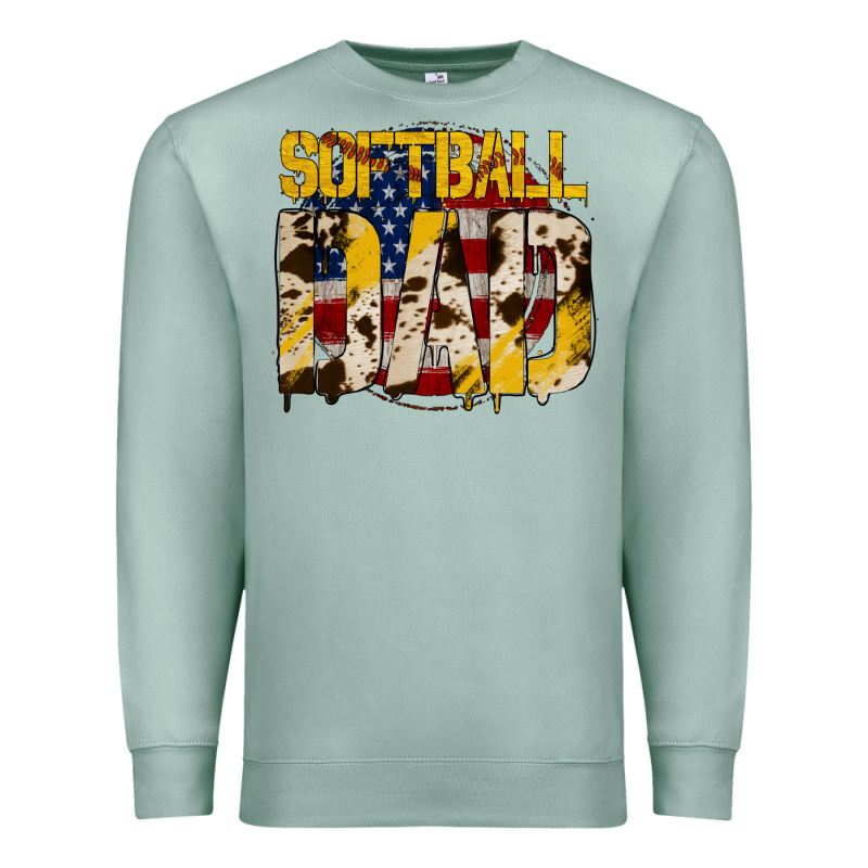 American Softball Dad Premium Sweatshirt by Bettercallsaul | Teevron