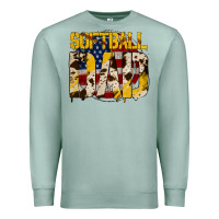 Seafoam American Softball Dad Premium Sweatshirt - Bettercallsaul