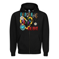 Black teaching is a work of heart Zipper Hoodie - NancyCooperArtShop