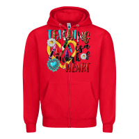 Red teaching is a work of heart Zipper Hoodie - NancyCooperArtShop