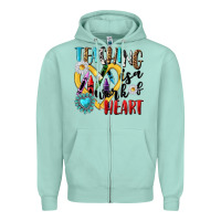 Seafoam teaching is a work of heart Zipper Hoodie - NancyCooperArtShop