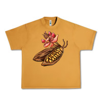 Peanut Butter cacao beans and flowers Urban Heavy Tee - AdoDesignShop