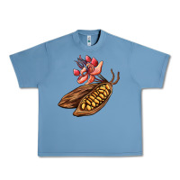 Pebble Blue cacao beans and flowers Urban Heavy Tee - AdoDesignShop