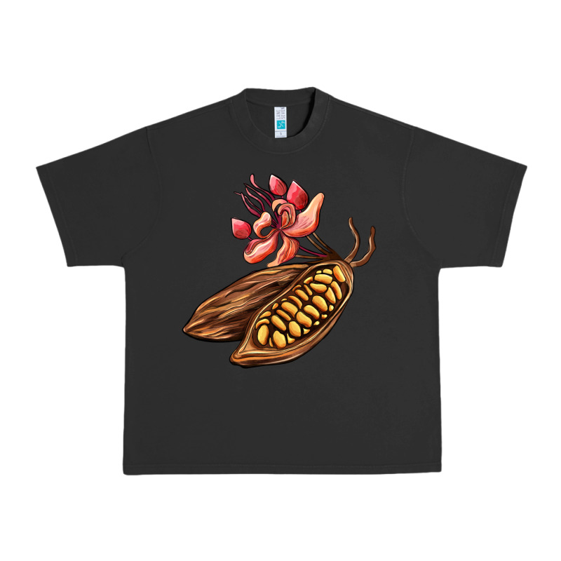 Cacao Beans And Flowers Urban Heavy Tee by AdoDesignShop | Teevron