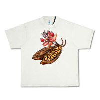Pistachio cacao beans and flowers Urban Heavy Tee - AdoDesignShop